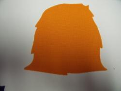 Haystack Laser Cut Appliques (Size: with FUSIBLE - 6"W, Color: Orange )
