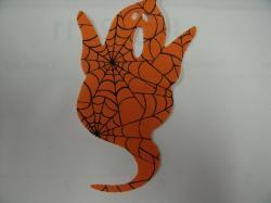 Ghost Laser Cut Appliques (Size: 5"H, Color: Orange Spider Webs)