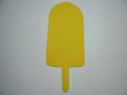 Ice Creamsicle Laser Cut Appliques (Size: 4"H, Color: Yellow )
