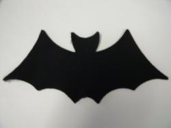 Bat Laser Cut Appliques (Size: 6"W , Color: Black)