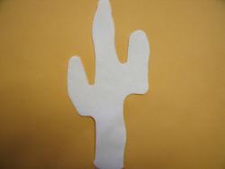 Cactus Laser Cut Appliques (Size: 5"H, Color: White )