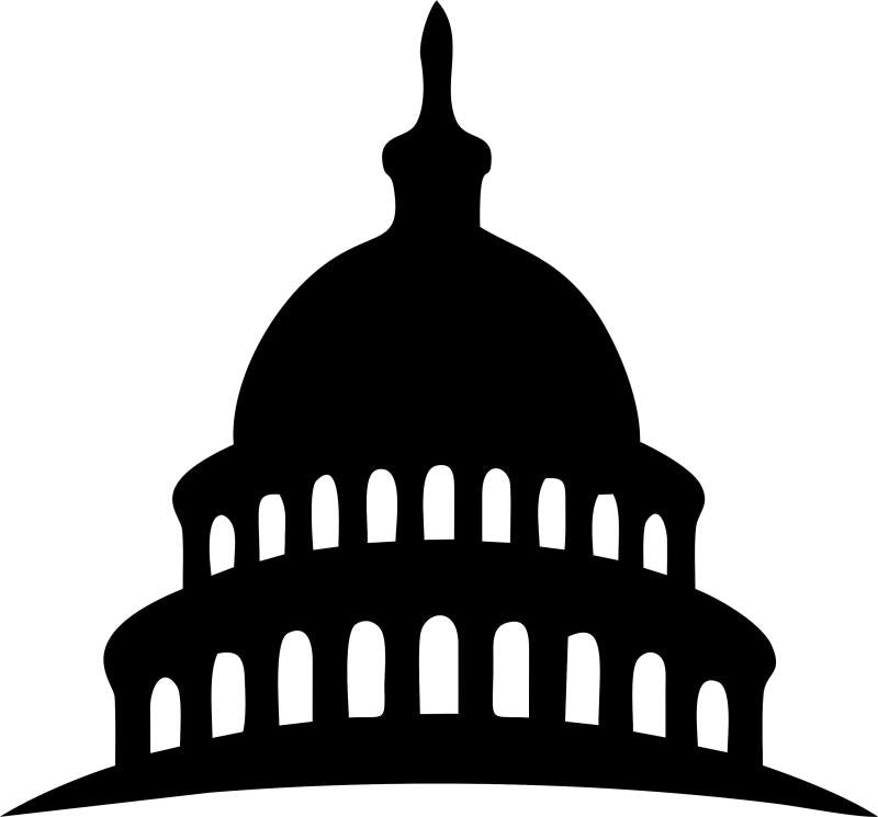 Capitol Dome Silhouette Laser Cut Appliques (Size: 10"H)
