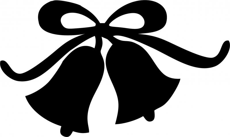 Wedding Bells Silhouette Laser Cut Appliques (Size: 8"W)