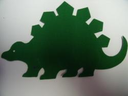 Dinosaur - Stegosaurus Laser Cut Appliques (Size: 7"W, Color: Green , Direction: Facing right)
