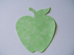Apple Laser Cut Appliques (Size: 4"H, Color: Tonal - Pastel Green)