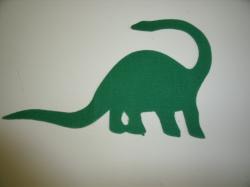 Dinosaur - Apatosaurus Laser Cut Appliques (Size: 5"W, Color: Green , Direction: Facing left)