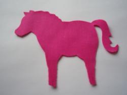 Horse Laser Cut Appliques (Size: 4"H, Color: Hot Pink , Direction: Facing left)