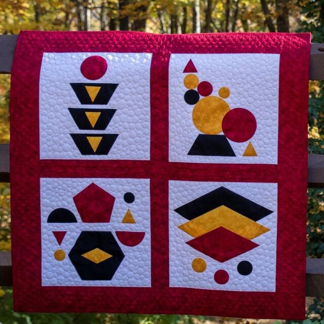 KIT - Geometric Harmony (Color: Burgundy, Price: Price)