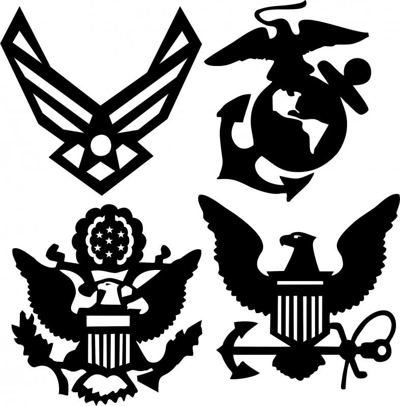 Military Laser Cut Silhouettes