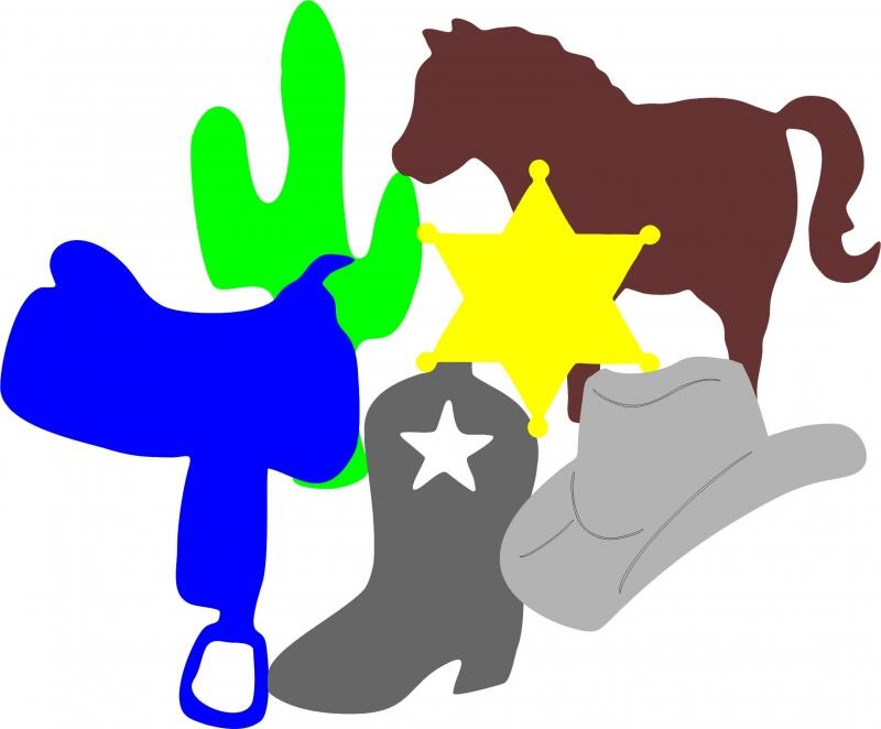 Cowboy & Western Laser Cut Appliques