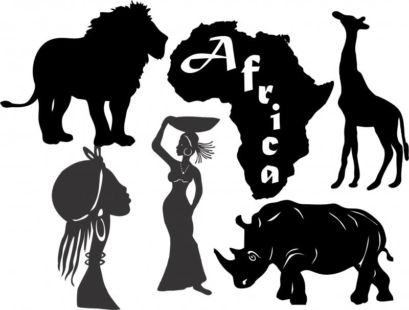 African Silhouettes Laser Cut