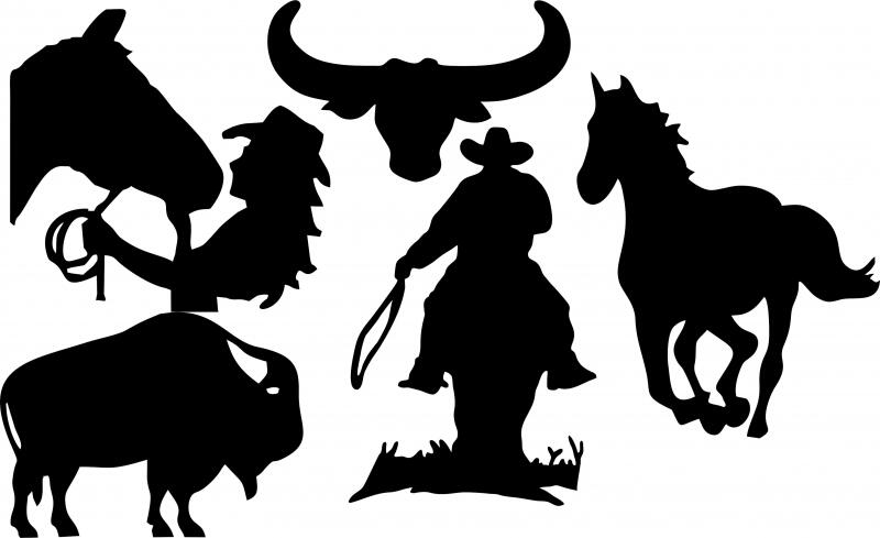 Cowboy & Western Laser Cut Silhouettes