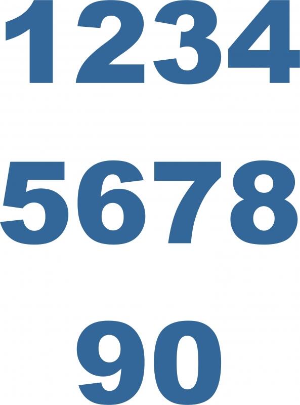 Numbers Laser Cut Appliques
