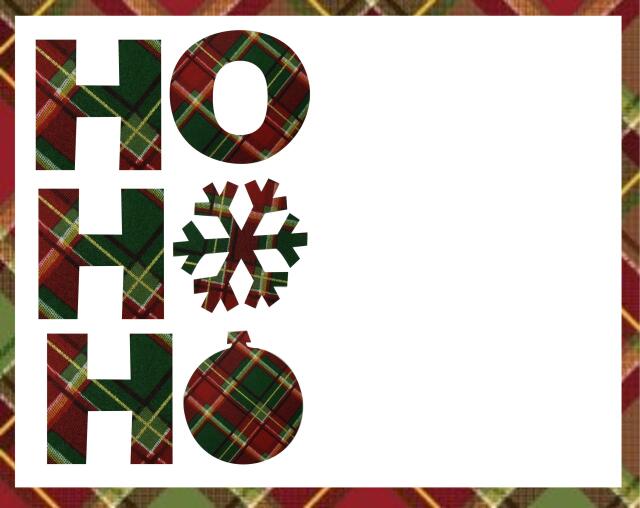 Kit - HO HO HO Mug Rug   (Color: Red/Green Plaid, Price: Kit)