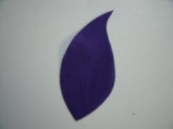 Flower Leaves Laser Cut Appliques (Size: with FUSIBLE - Large, Color: Purple)
