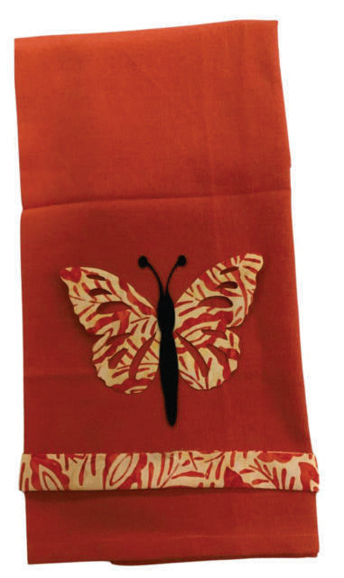 Towel Applique Kit - Butterfly (Price: Price, Color: ORANGE BATIK)