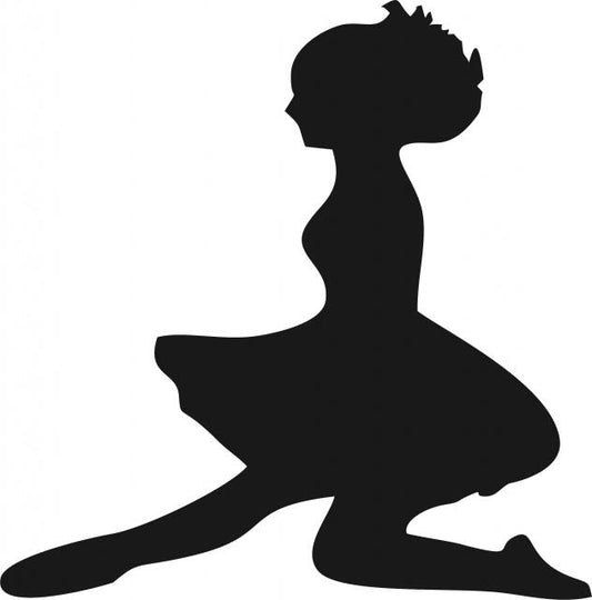 Irish Dancer 'Leap' Silhouette Laser Cut Appliques (Size: 8"H, Direction: facing left)