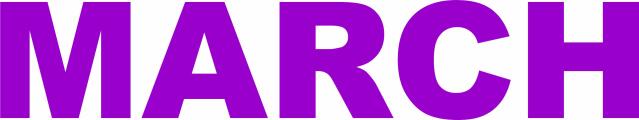 FEBRUARY (Price: 2"H, Color: Purple)