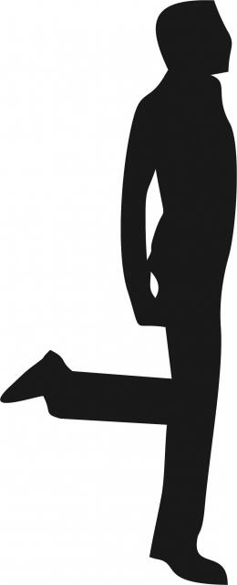Irish Male Dancer Silhouette Laser Cut Appliques (Size: with FUSIBLE - 8"H, Direction: facing right)
