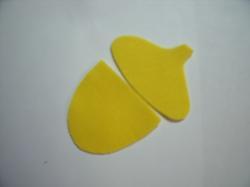 Acorn Laser Cut Appliques Set of 2 (Size: 2"W, Color: Yellow)