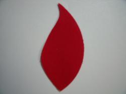 Flower Leaves Laser Cut Appliques (Size: Large, Color: Red )