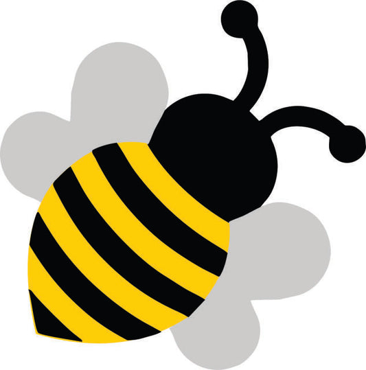 KIT - Bumblebee Laser Cut Appliques (Color: Yellow  , Size: with FUSIBLE - 6"H)