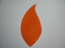 Flower Leaves Laser Cut Appliques (Size: Large, Color: Orange)