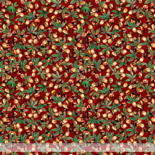 AOSH Fabric - Buckeyes - Currant (Price: 1 Yard)