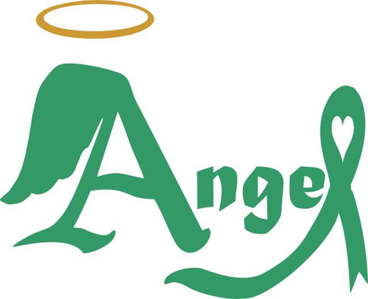 KIT - Awareness Angel Laser Cut Applique  (Color: Green, Price: KIT )