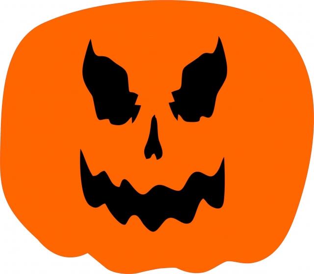 KIT - Jack'o'Lantern with Faces Laser  Cut Appliques (Price: Set of 4 - 8"W with FUSIBLE, Color: Wavy Face)