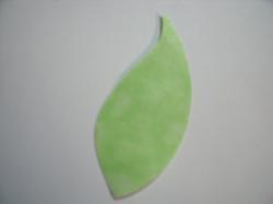 Flower Leaves Laser Cut Appliques (Size: with FUSIBLE - Medium, Color: Tonal - Pastel Green )