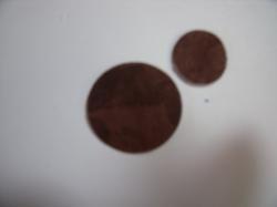 Flower Centers Round Laser Cut Appliques (Size: 1", Color: Tonal - Brown  )