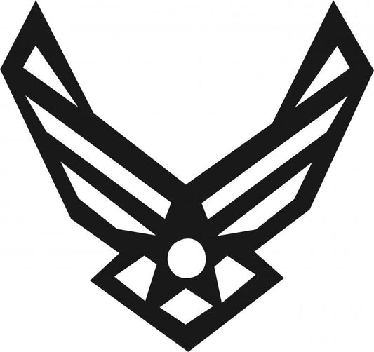 Air Force Symbol Silhouette Laser Cut Appliques (Size: with FUSIBLE - 9"W)