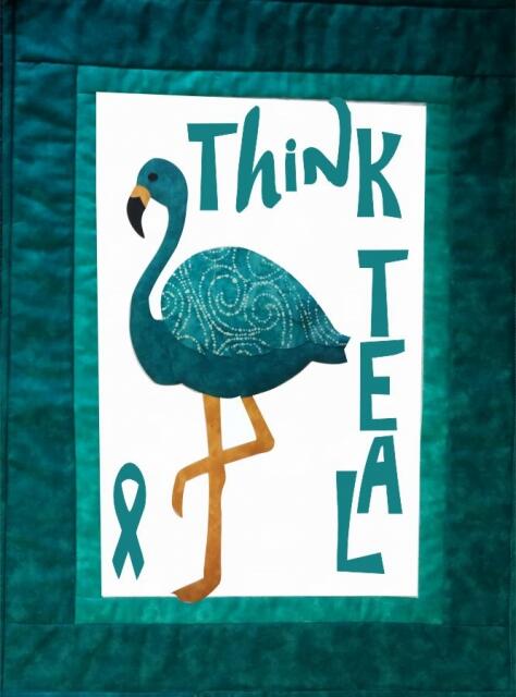 Flamingo Series - Awareness Sayings -TEAL (Price: Normal, Color: Think Teal)