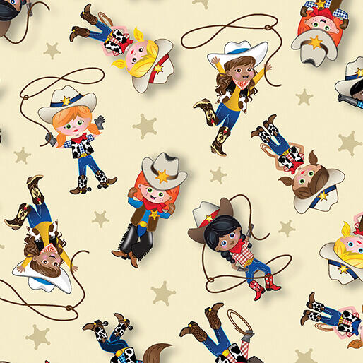 Lil Cowgirls - Tossed (Price: Yardage)