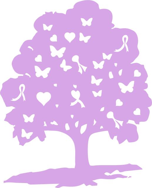 KIT - Tree of Hope Laser Cut Applique  (Price: 10"H, Color: Lilac)