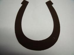 Horseshoe Laser Cut Appliques (Size: with FUSIBLE - 6"H, Color: Brown  )