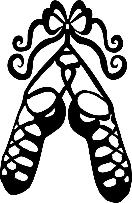 Irish Dance 'Gillies' Silhouette Laser Cut Appliques (Size: 8"H)