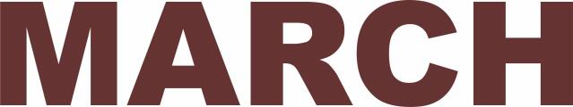 FEBRUARY (Price: 2"H, Color: Brown)