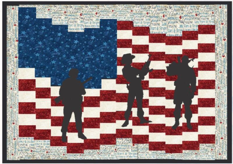 Liberty Warriors Flag Quilt Kit (Price: KIT)