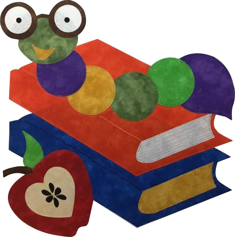KIT - Bookworm Laser Cut Applique (Price: Kit)