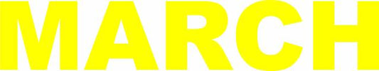 FEBRUARY (Price: 5"H with FUSIBLE, Color: Yellow)