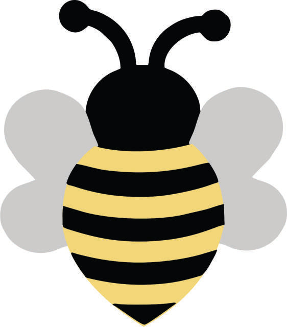 KIT - Bumblebee Laser Cut Appliques (Color: Tonal - Pastel Yellow, Size: with FUSIBLE - 4"H)