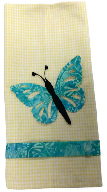 Towel Applique Kit - Butterfly (Price: Price, Color: TEAL BATIK)