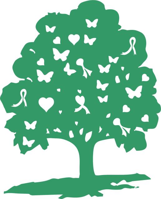 KIT - Tree of Hope Laser Cut Applique  (Price: 9"H with FUSIBLE, Color: Green)