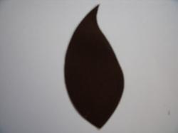 Flower Leaves Laser Cut Appliques (Size: with FUSIBLE - Large, Color: Black )