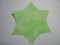 Flower Center Pointed Laser  Cut Appliques (Size: with FUSIBLE - 2.25"H, Color: Tonal - Pastel Green)