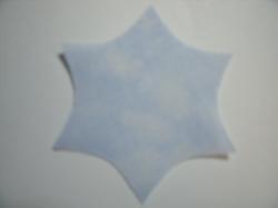 Flower Center Pointed Laser  Cut Appliques (Size: 2.25"H, Color: Tonal - Pastel Blue)