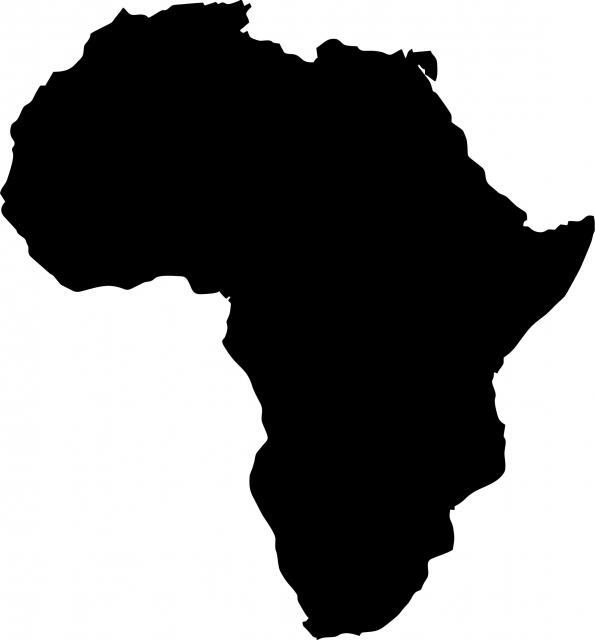 Africa Silhouette Laser Cut Appliques (Size: 10"H, Color: Africa no letters)