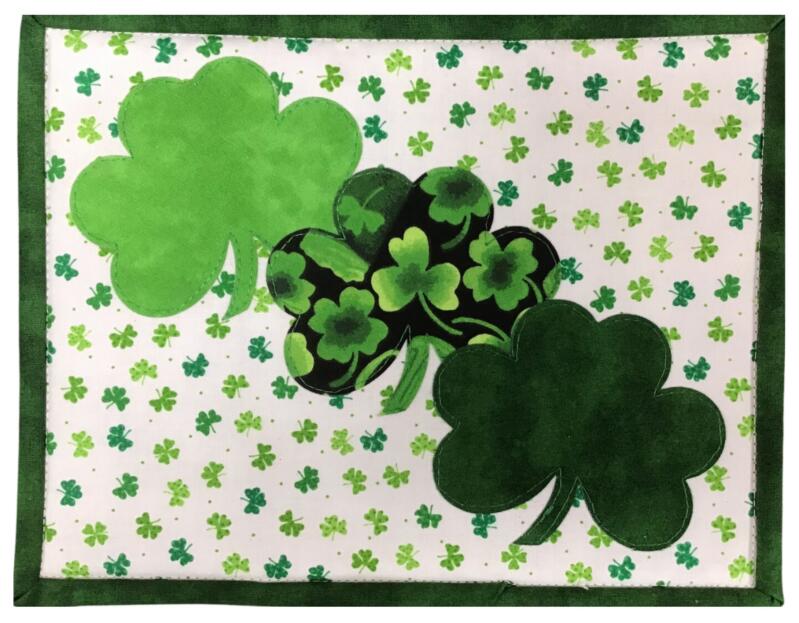 Kit - Mug Rug - Shamrocks (Price: Kit)